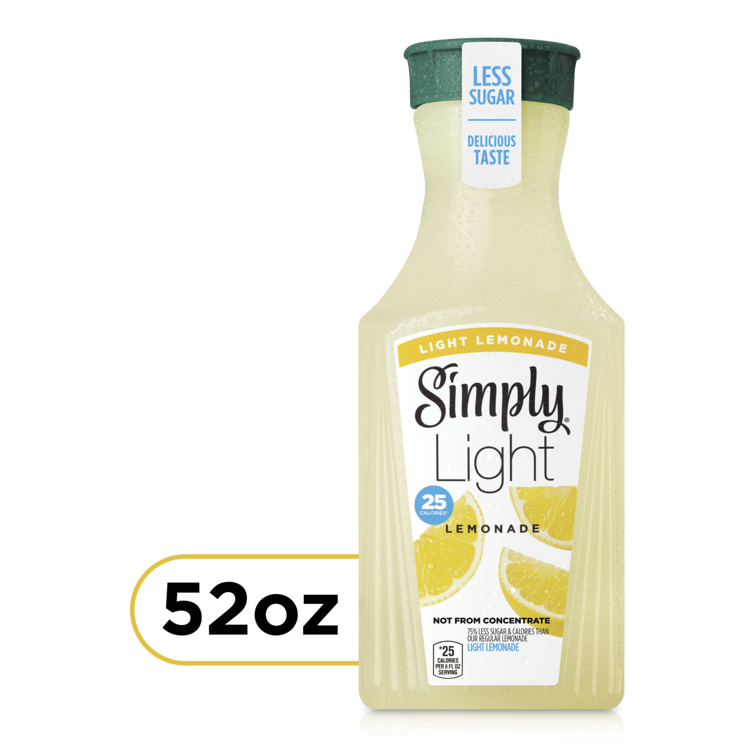 slide 1 of 4, Simply Light Lemonade Bottle, 52 fl oz, 1 ct