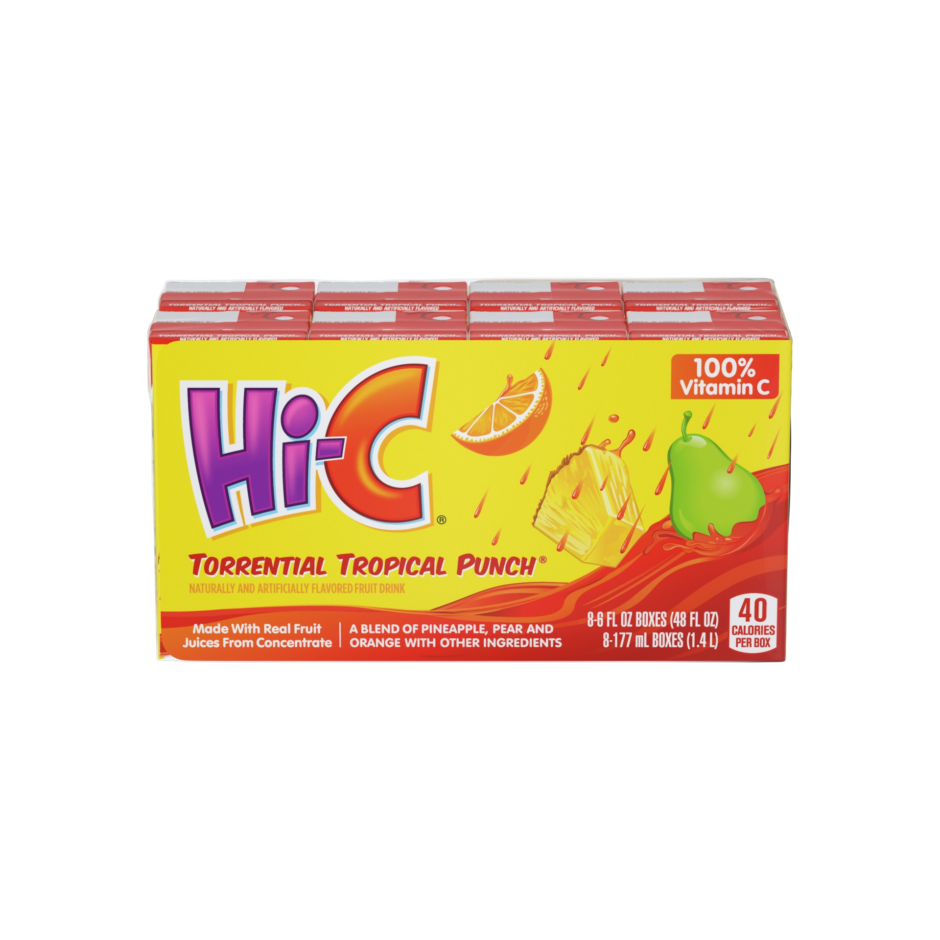 slide 3 of 4, Hi-C Torrential Tropical Punch Cartons, 6 fl oz, 8 Pack, 8 ct