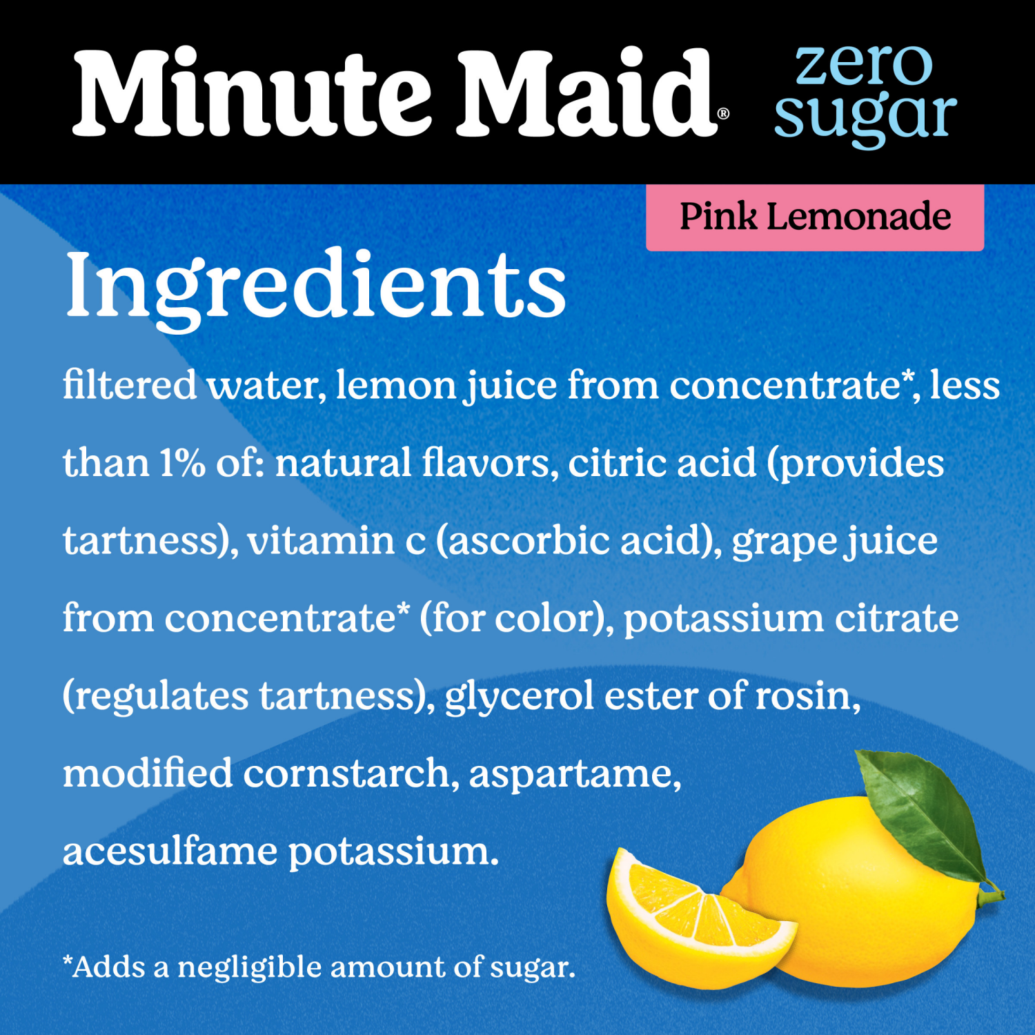 slide 5 of 5, Minute Maid Zero Sugar Pink Lemonade Bottle- 52 fl oz, 52 fl oz
