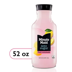 Minute Maid Zero Sugar Pink Lemonade Bottle- 52 fl oz