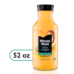 Minute Maid Zero Sugar Mango Passion Fruit Bottle, 52 fl oz
