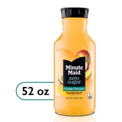 Minute Maid Zero Sugar Mango Passion Fruit Bottle, 52 fl oz