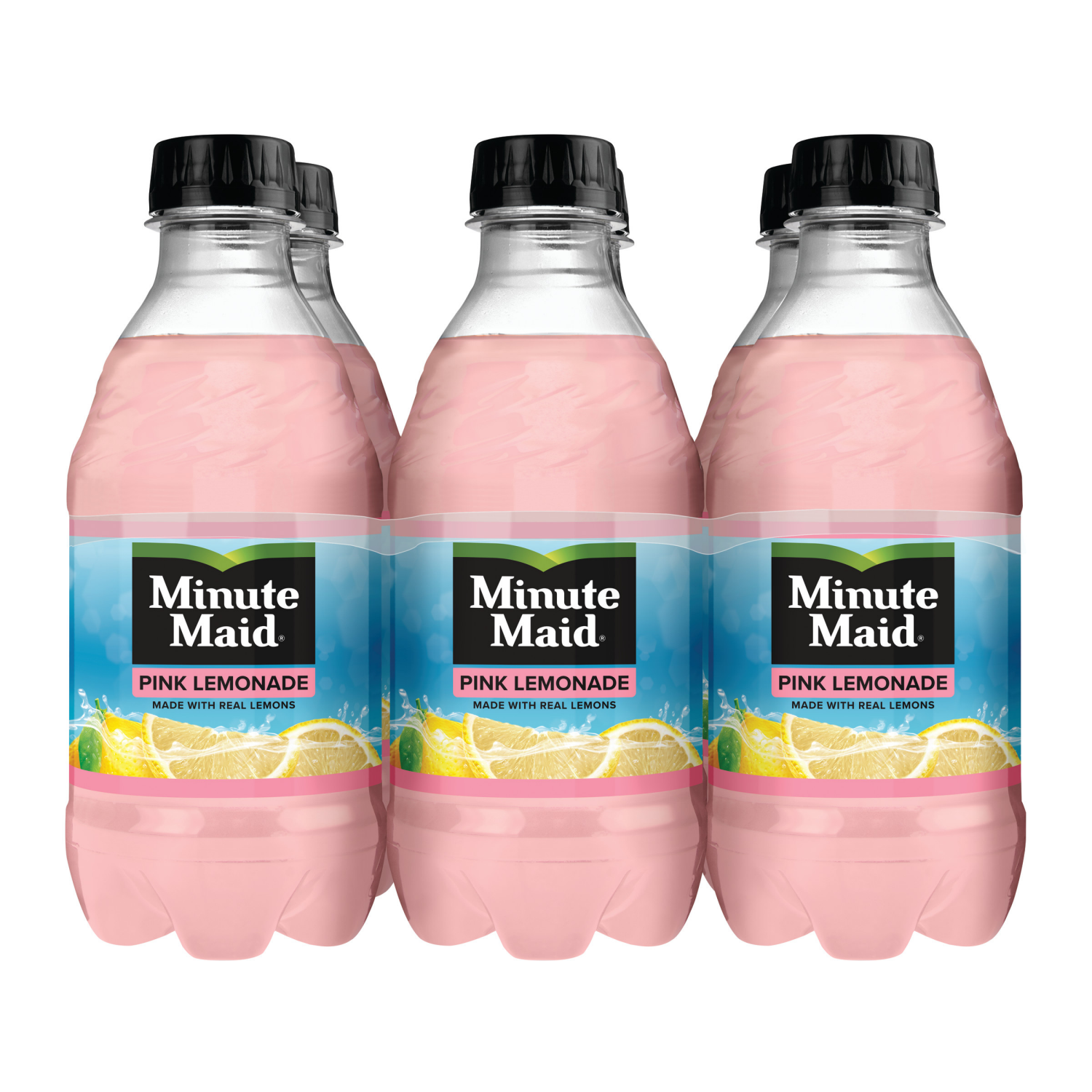 slide 1 of 6, Minute Maid Pink Lemonade Bottles, 12 fl oz, 6 Pack, 6 ct