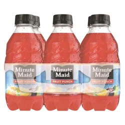 Minute Maid Fruit Punch Juice Drink Bottles, 12 fl oz, 6 Pack