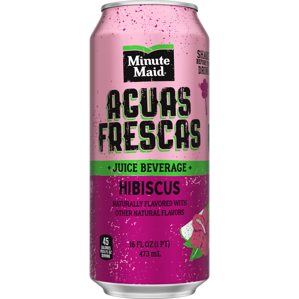 slide 1 of 8, Minute Maid Aguas Frescas Hibiscus Can- 16 fl oz, 16 fl oz
