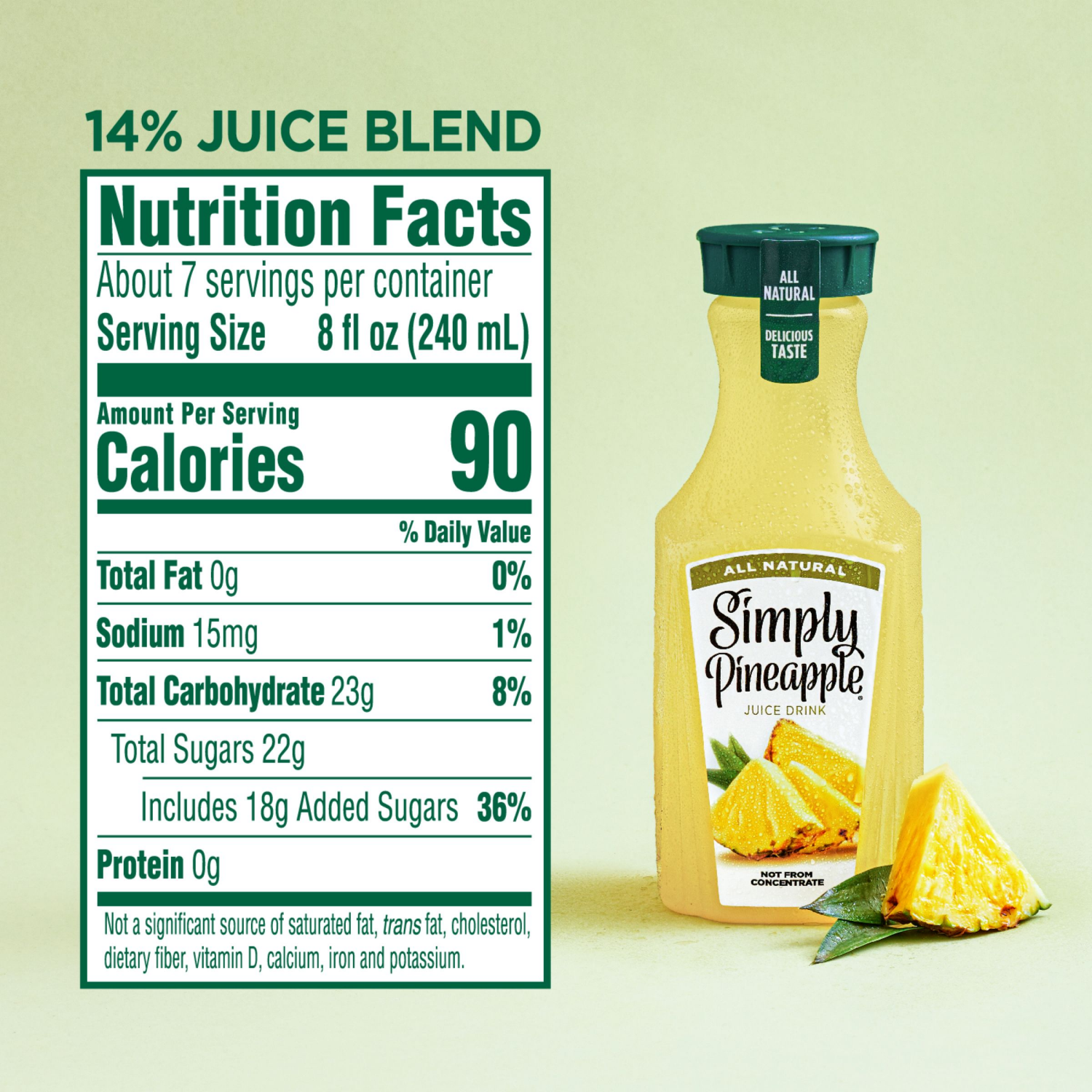 slide 5 of 7, Simply Pineapple Bottle, 52 fl oz, 1 ct