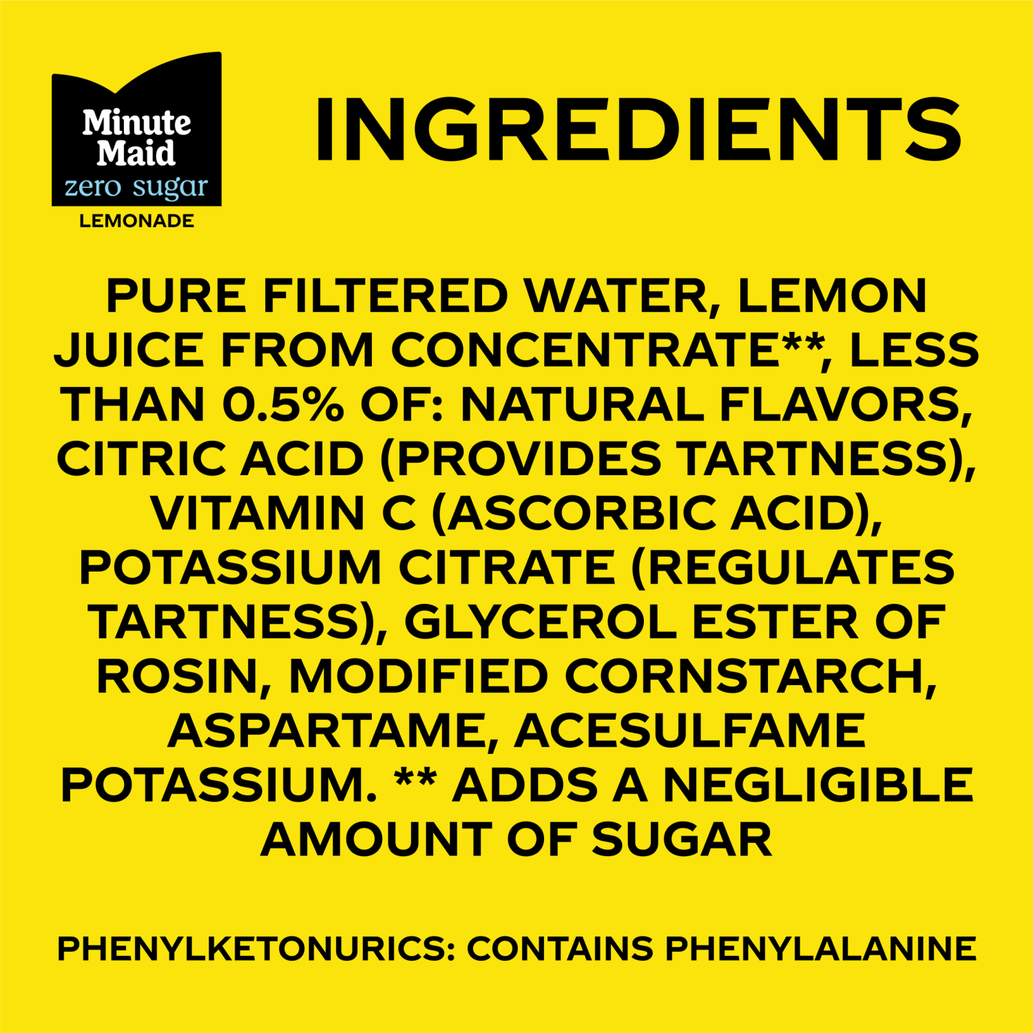 slide 3 of 5, Minute Maid Zero Sugar Lemonade Bottle, 76 fl oz, 76 fl oz