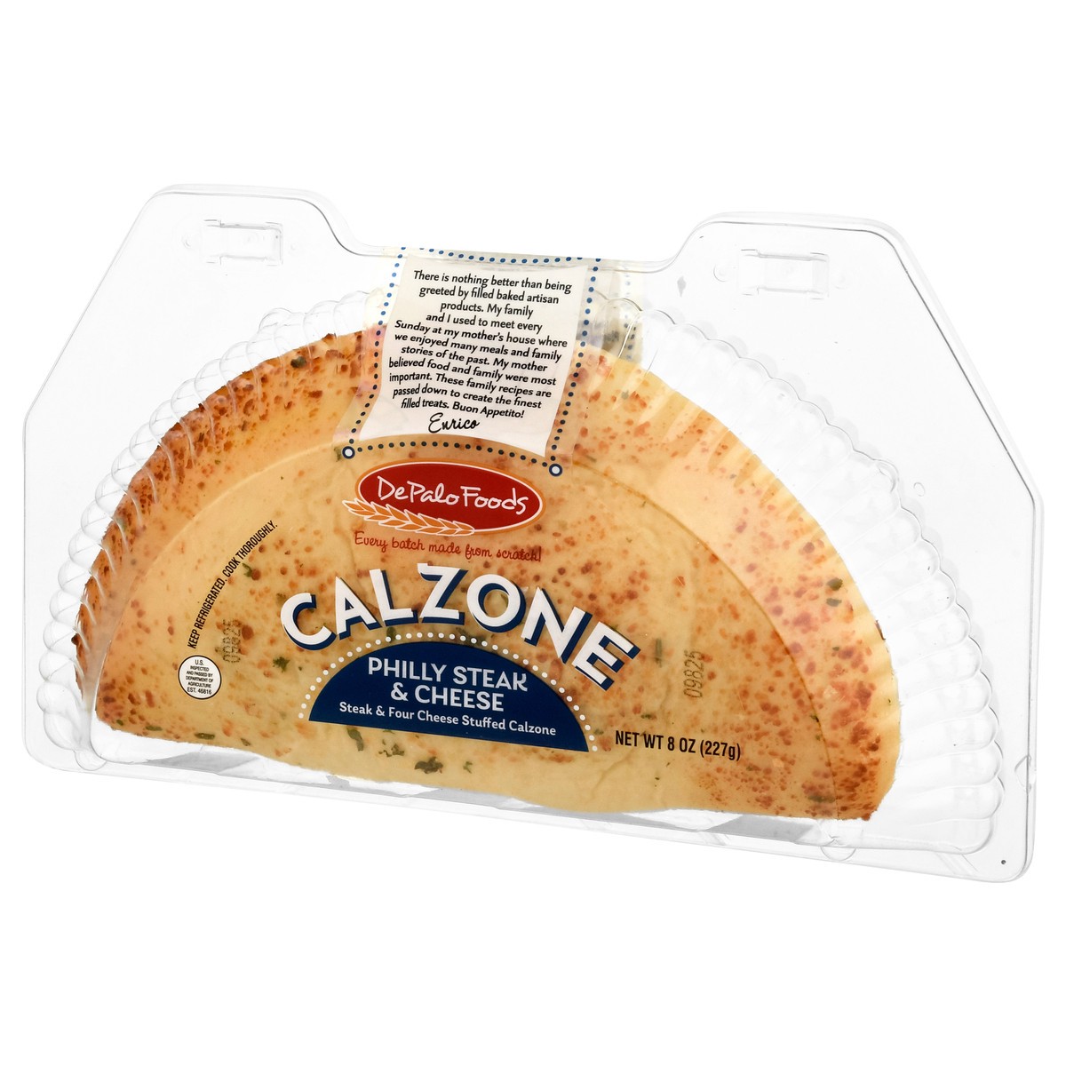 slide 4 of 4, DePalo Foods Philly Steak & Cheese Calzone 8 oz, 8 oz