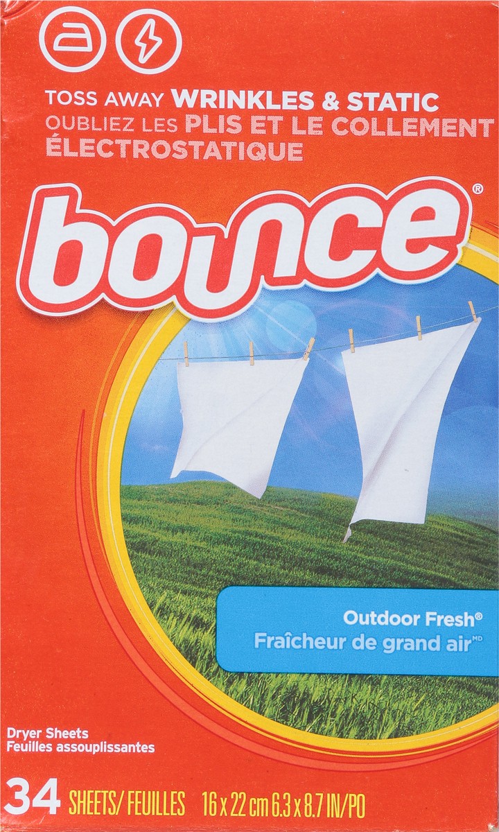 slide 8 of 9, Bounce Dryr Sheet Outdoor, 34 ct