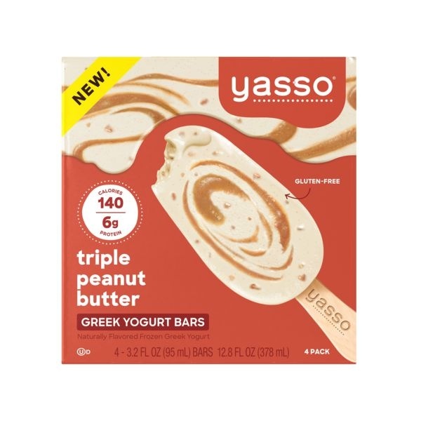 slide 1 of 1, Yasso Frozen Greek Yogurt Triple Peanut Butter, 4 ct