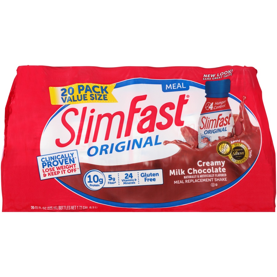 slide 1 of 1, SlimFast Meal Replacement Shakes, Creamy Milk Chocolate, 220 fl oz