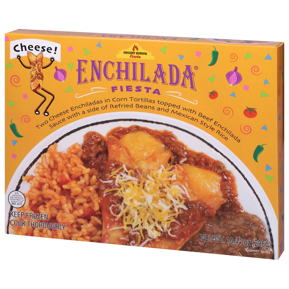 slide 13 of 14, Night Hawk Cheese with Beef Sauce Enchilada Fiesta 10.80 oz, 10.44 oz