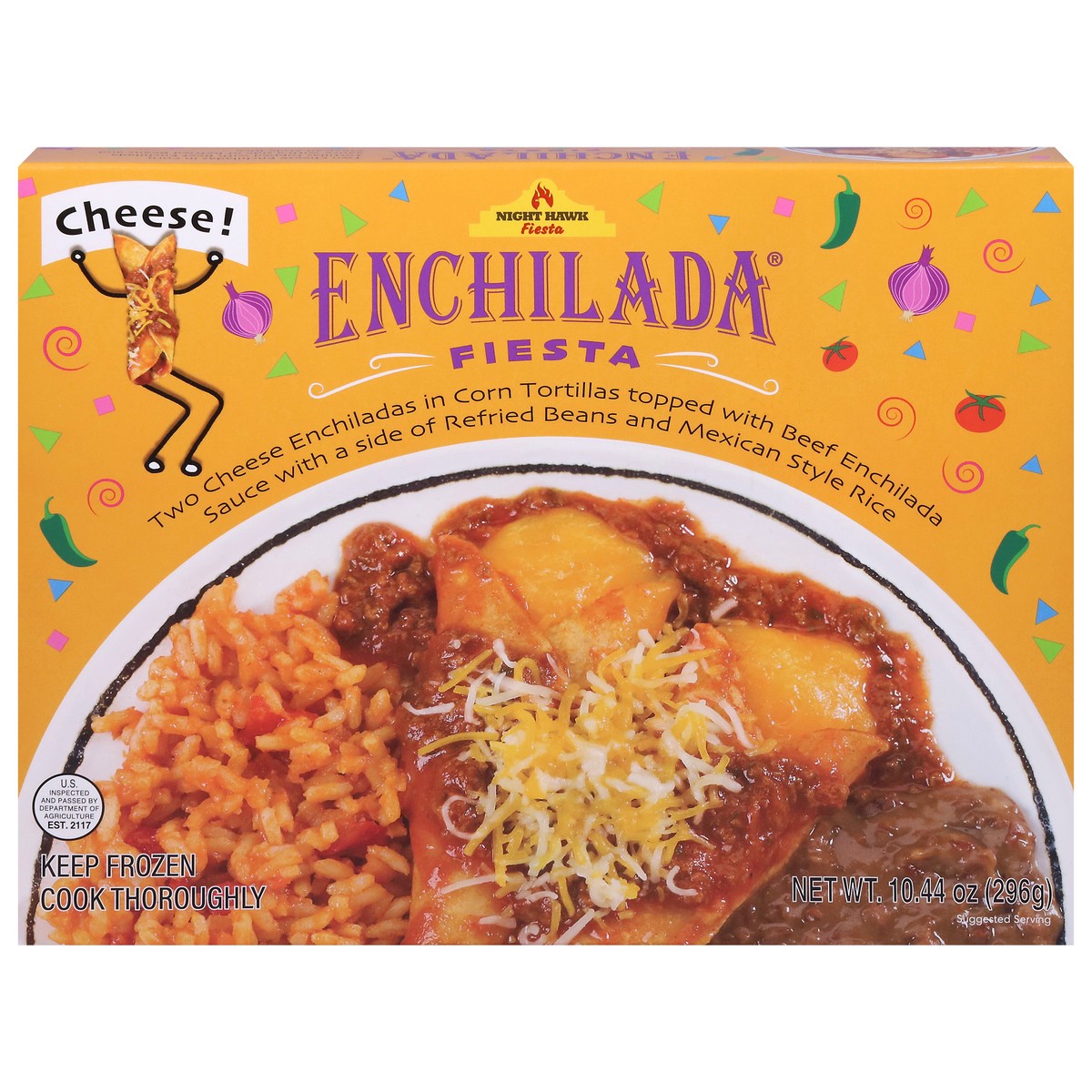 slide 14 of 14, Night Hawk Cheese with Beef Sauce Enchilada Fiesta 10.80 oz, 10.44 oz
