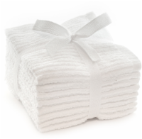 slide 1 of 1, Everyday Living Textured Washcloth- White, 8 ct; 12 in x 12 in