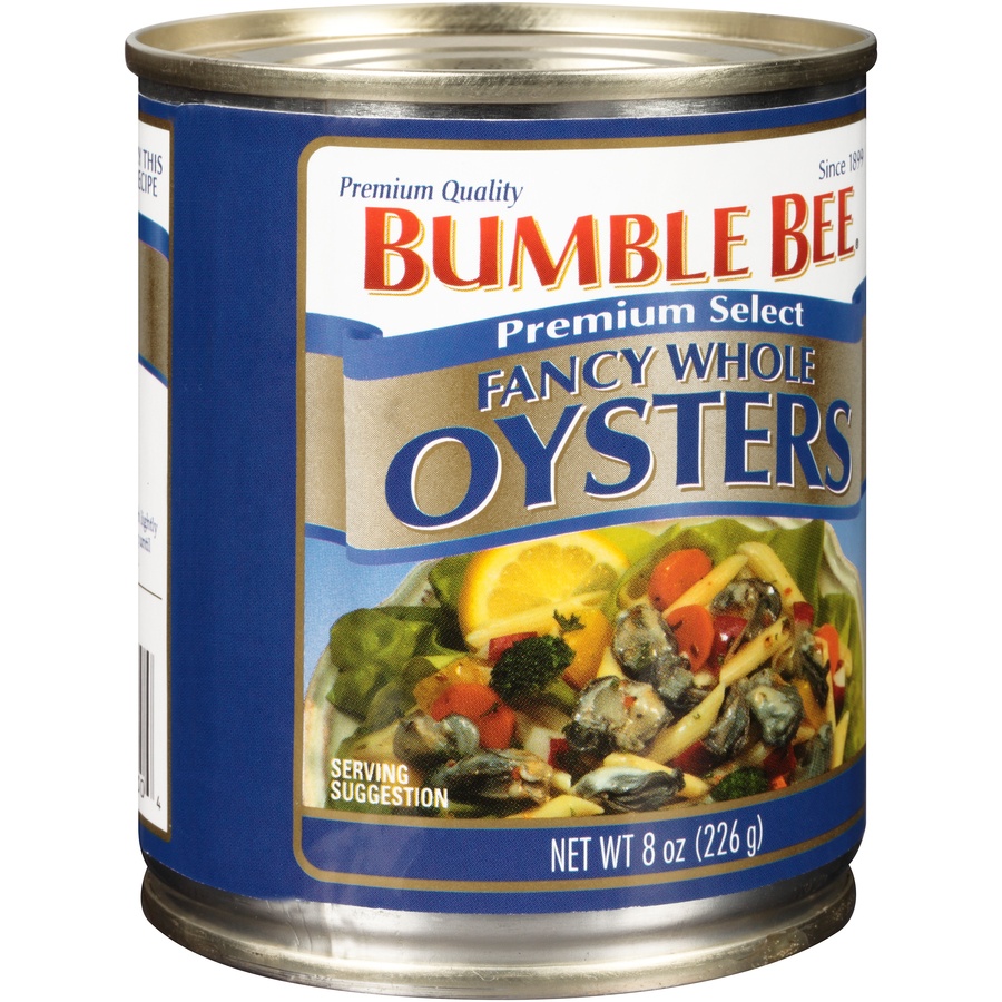 slide 7 of 8, Bumble Bee Whole Oysters in Water 8 oz, 8 oz