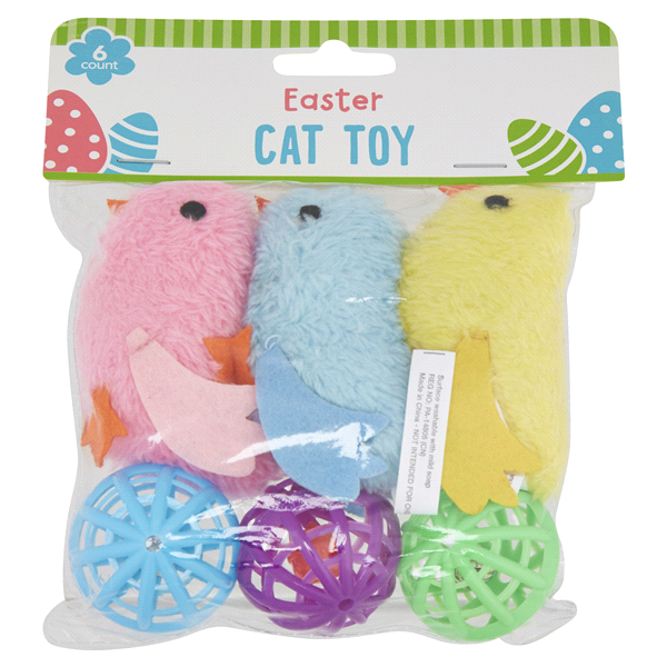 Meijer Easter Cat Toy Multi Color Balls 6 ct Shipt