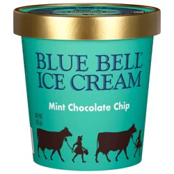 Blue Bell Mint Chocolate Chip Ice Cream 1 pt