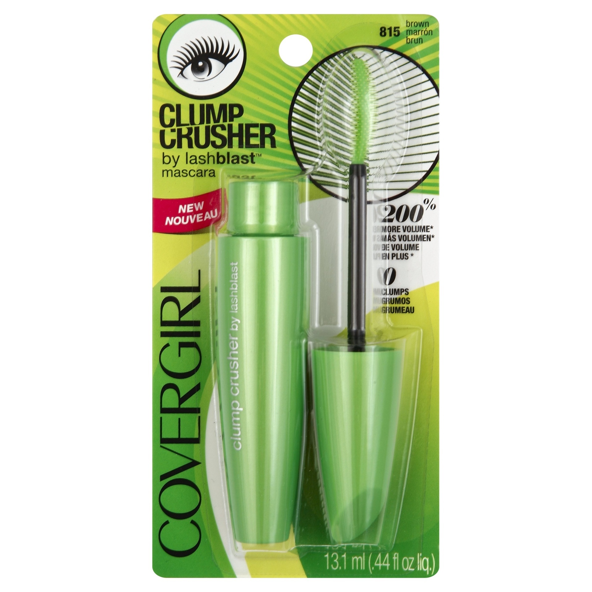 slide 1 of 2, Covergirl Clump Crusher Mascara Regular, Brown 815, 13.1 ml