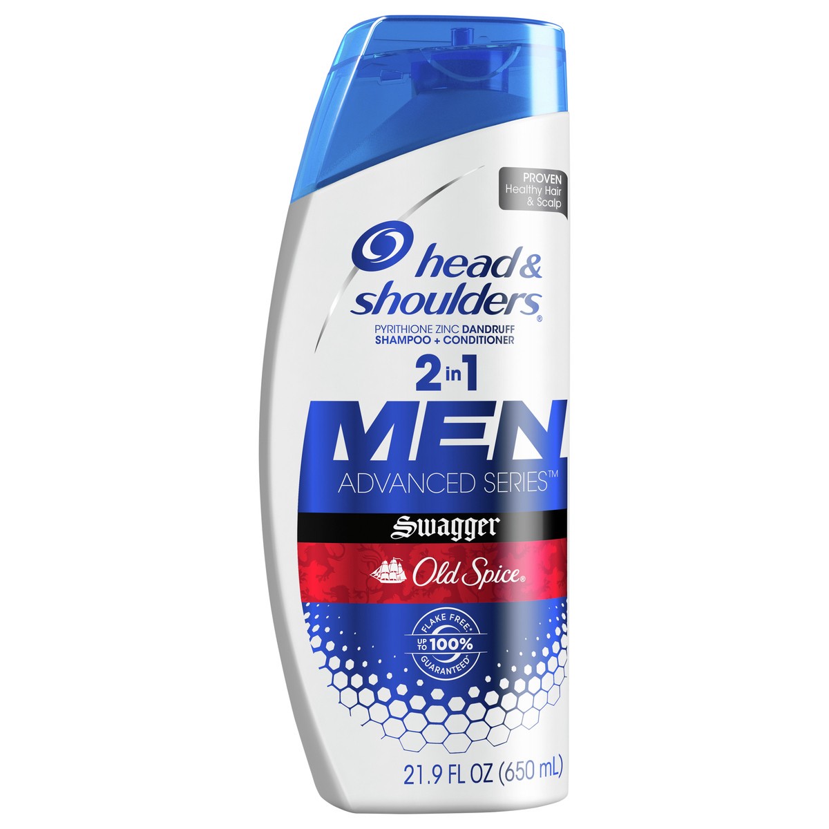 slide 1 of 2, Head & Shoulders Head and Shoulders Old Spice Swagger Anti-Dandruff 2-in-1 Shampoo + Conditioner, 21.9fl oz, 21.90 fl oz