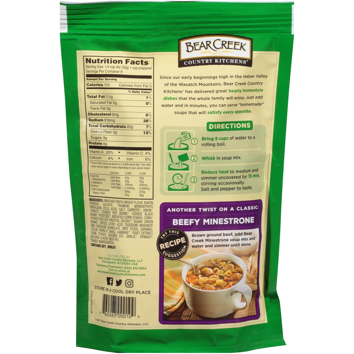 slide 11 of 16, Bear Creek Minestrone Soup Mix - 9.3oz, 9.3 oz