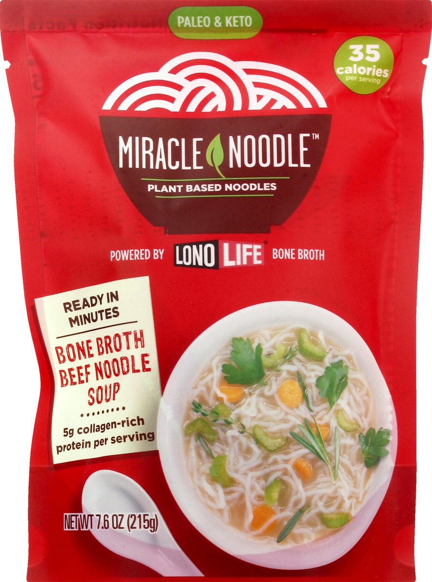 slide 6 of 9, Miracle Noodle Bone Broth Beef Noodle Soup 7.6 oz,