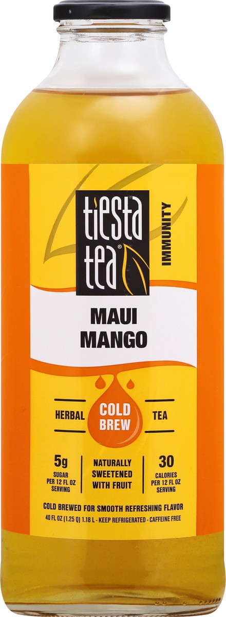 slide 7 of 12, Tiesta Tea Immunity Cold Brew Maui Mango Herbal Tea 40 oz, 40 oz