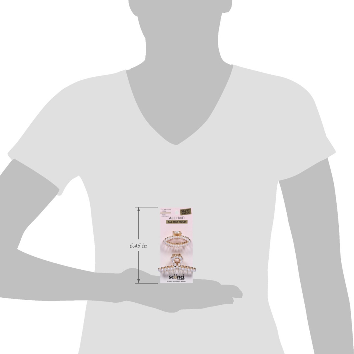 slide 12 of 12, scünci Trend Essentials Claw Clips Savvy Value 2 Each, 2 ct