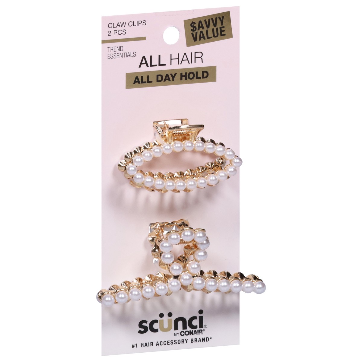 slide 7 of 12, scünci Trend Essentials Claw Clips Savvy Value 2 Each, 2 ct