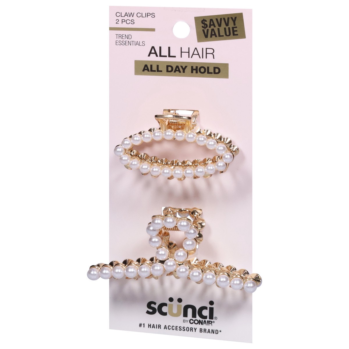 slide 8 of 12, scünci Trend Essentials Claw Clips Savvy Value 2 Each, 2 ct