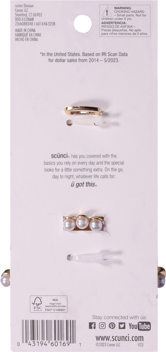 slide 9 of 12, scünci Trend Essentials Claw Clips Savvy Value 2 Each, 2 ct