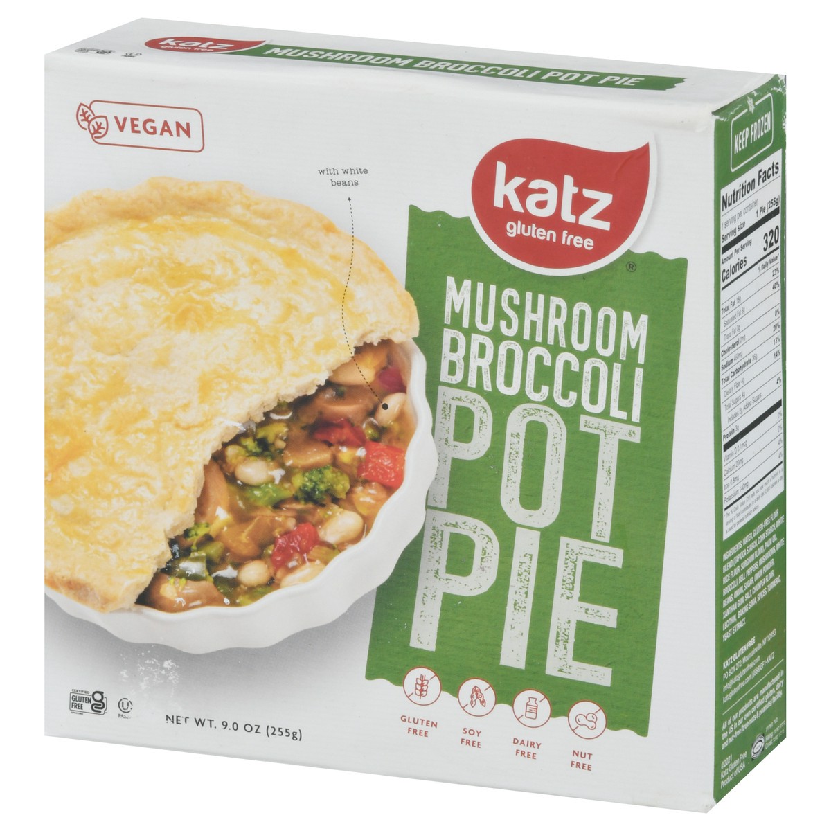 slide 6 of 9, Katz Gluten Free Mushroom Broccoli Pot Pie 9.0 oz, 9 oz