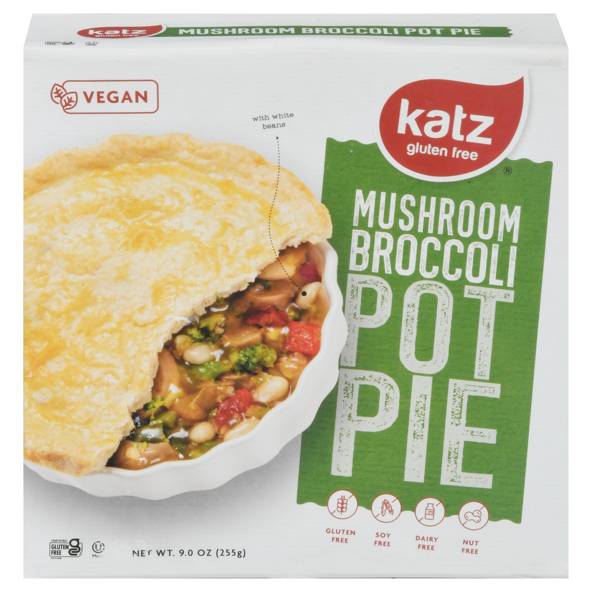 slide 1 of 9, Katz Gluten Free Mushroom Broccoli Pot Pie 9.0 oz, 9 oz