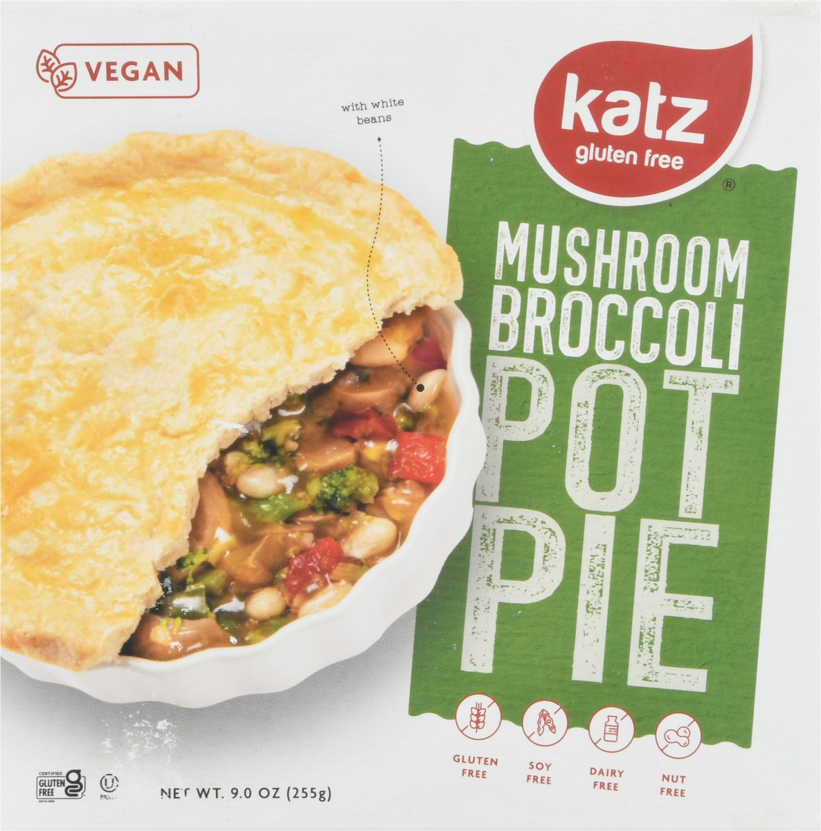 slide 9 of 9, Katz Gluten Free Mushroom Broccoli Pot Pie 9.0 oz, 9 oz