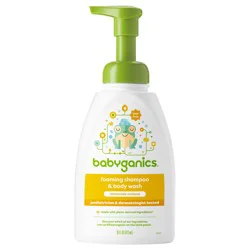 Babyganics Baby Shampoo + Body Wash Pump Bottle Chamomile Verbena 16oz