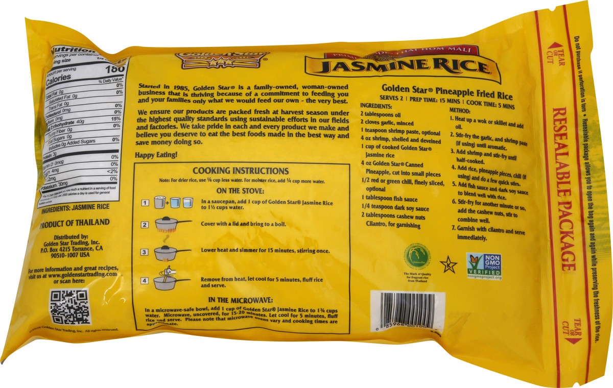 slide 4 of 11, Golden Star Prime Grade Thai Hom Mali Jasmine Rice 5 lb, 5 lb