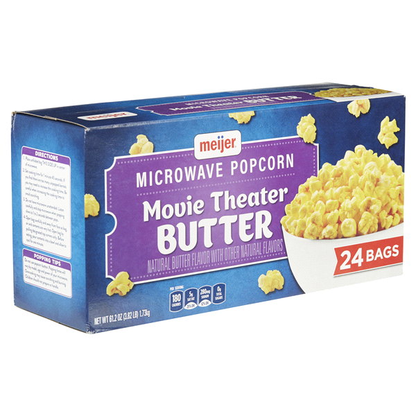 slide 23 of 29, Meijer Movie Theater Butter Microwave Popcorn., 24 ct, 61.2 oz
