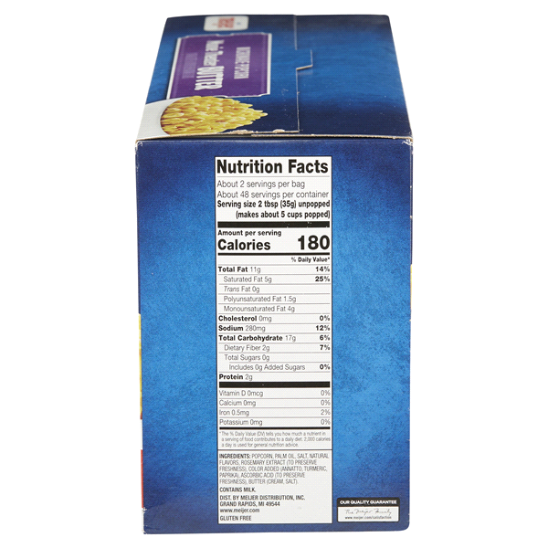 slide 10 of 29, Meijer Movie Theater Butter Microwave Popcorn., 24 ct, 61.2 oz