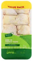 Signature Farms Chicken Thigh Bone In Value Pack