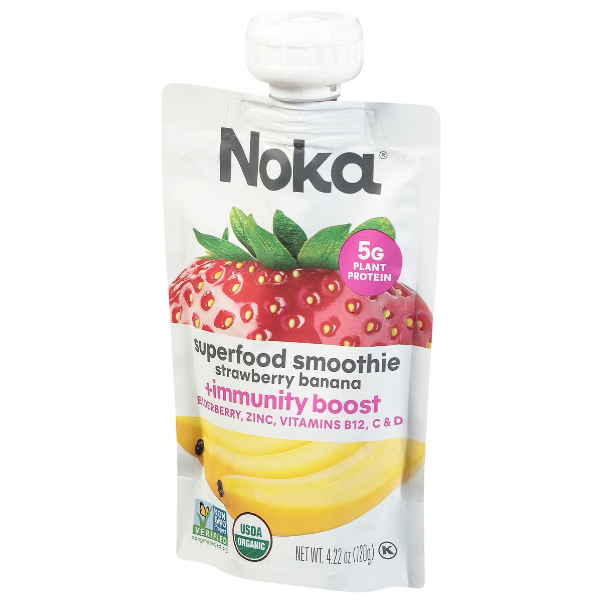 slide 7 of 9, NOKA Strawberry Banana Superfood Smoothie 4.22 oz, 4.22 oz