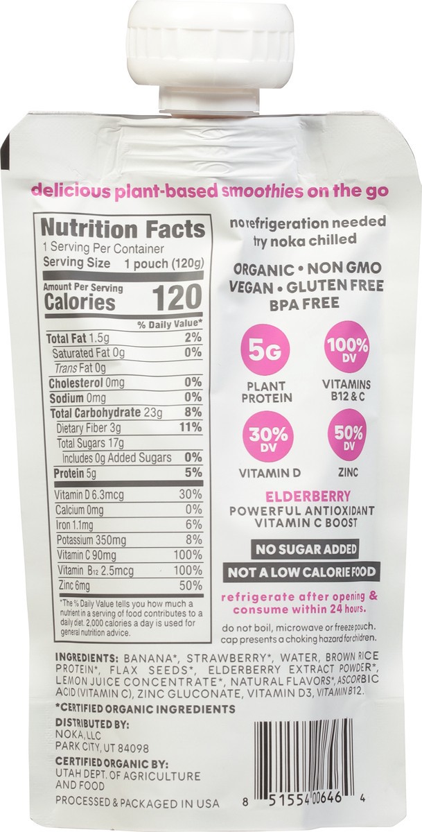 slide 4 of 9, NOKA Strawberry Banana Superfood Smoothie 4.22 oz, 4.22 oz