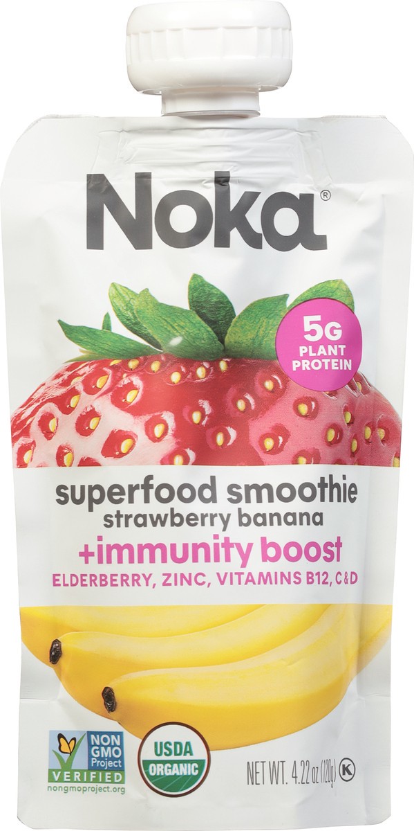 slide 6 of 9, NOKA Strawberry Banana Superfood Smoothie 4.22 oz, 4.22 oz
