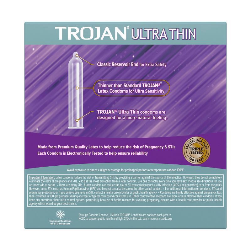 slide 9 of 9, Trojan Value Pack Ultra Thin Condoms 36 ea, 36 ct