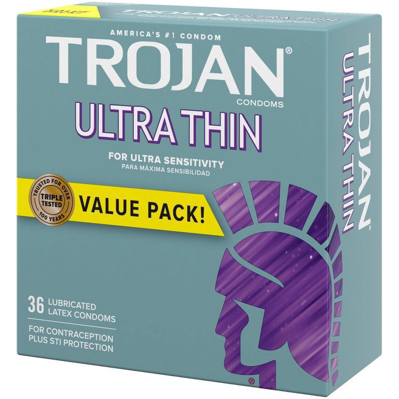 slide 7 of 9, Trojan Value Pack Ultra Thin Condoms 36 ea, 36 ct