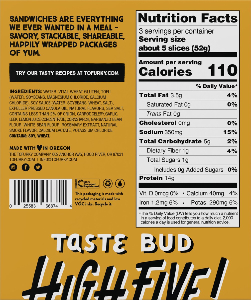 slide 5 of 6, Tofurky Hickory Deli, 5.5 oz