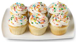White Cupcakes With Nerds Candy 6 Count - Ea