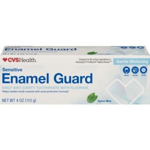 slide 1 of 1, CVS Health Enamel Guard Daily Anti-Cavity Toothpaste With Fluoride, Alpine Mint, 4 oz; 113 gram