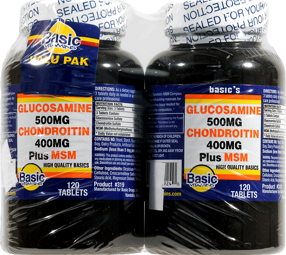 slide 1 of 1, Basic Glucosamine/Chondrotin/M, 240 ct