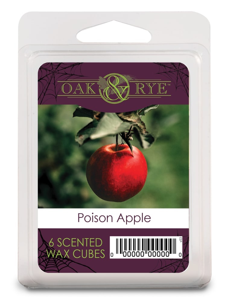 slide 1 of 1, Oak & Rye Poison Apple Scented Wax Cubes, 6 ct