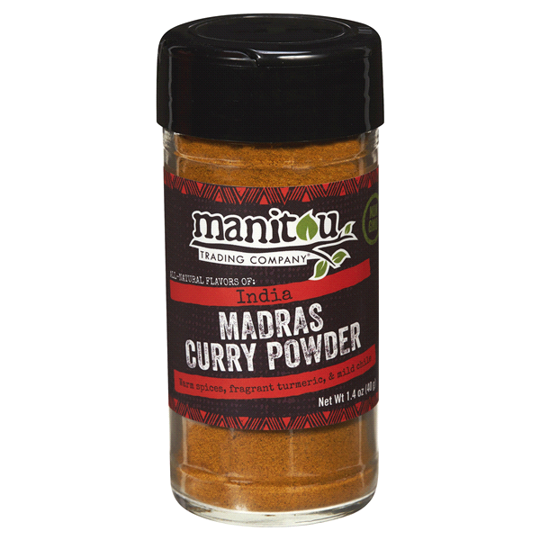 slide 1 of 1, Manitou Madras Style Curry Powder, 1.4 oz