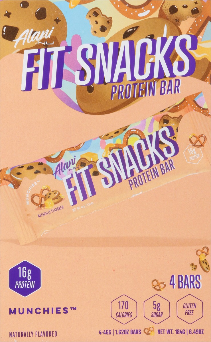 slide 6 of 9, Alani Nu Fit Snacks Munchies Protein Bar 4 - 1.62 oz Bars, 4 ct